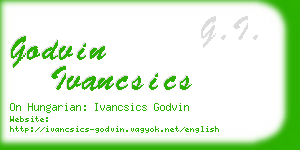 godvin ivancsics business card